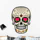 Cobwebbed Heart Sugar skull Wall Decal