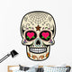 Cobwebbed Heart Sugar skull Wall Decal