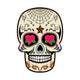 Cobwebbed Heart Sugar skull Wall Decal