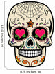 Cobwebbed Heart Sugar skull Wall Decal