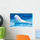 white dolphin in the pool Wall Mural