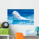 white dolphin in the pool Wall Mural