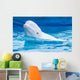 white dolphin in the pool Wall Mural