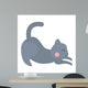 Cat Cartoon Style Vector Wall Decal