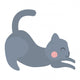 Cat Cartoon Style Vector Wall Decal
