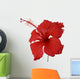 Red hibiscus flower isolated Wall Decal