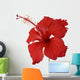 Red hibiscus flower isolated Wall Decal