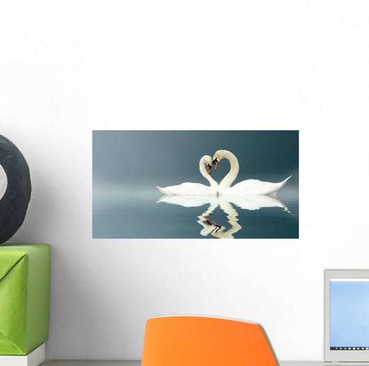 Love Swans Wall Mural