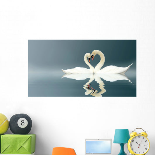 Love Swans Wall Mural