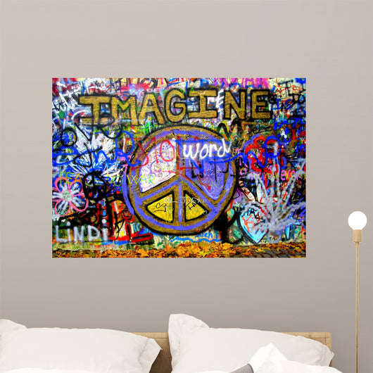 Imagine Lennon Wall Graffiti Wall Mural