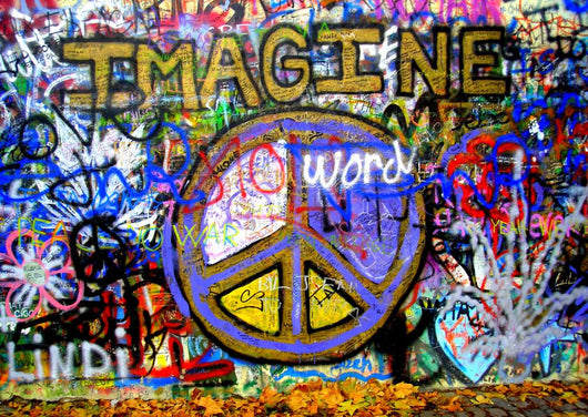 Imagine Lennon Wall Graffiti Wall Mural