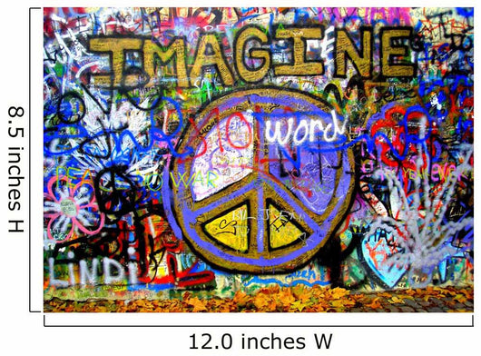 Imagine Lennon Wall Graffiti Wall Mural