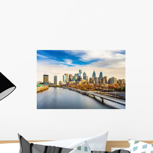 Panoramic Picture Philadelphia Skyline Wall Decal