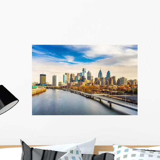 Panoramic Picture Philadelphia Skyline Wall Decal