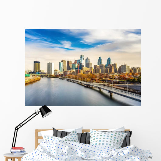 Panoramic Picture Philadelphia Skyline Wall Decal