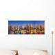 Manhattan Night New York Panorama Skyline Wall Decal