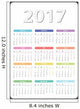 calendar 2017 starts on monday, calendar 2017, organizer 2017, vector calendar, pocket calendar design, vertical calendar, colored calendar Wall Mural