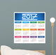 Calendar 2017 design with abstract blue geometric background Wall Mural