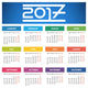 Calendar 2017 design with abstract blue geometric background Wall Mural