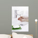 Washing hands in bathroom 2 Wall Mural