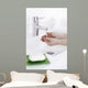 Washing hands in bathroom 2 Wall Mural