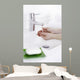 Washing hands in bathroom 2 Wall Mural