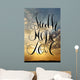 Faith, hope, love. Inspirational and motivational quote. Modern brush calligraphy. Words about God. Sky, clouds, sun, rays.Hand drawing lettering. Wall Mural