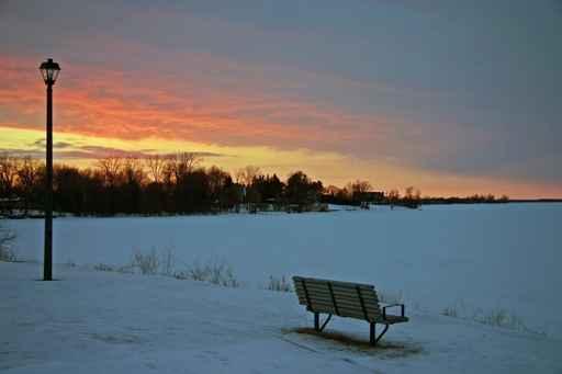 Winter Sunset Wall Decal