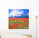 Meadow with Many Red Wall Decal