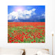 Meadow with Many Red Wall Decal