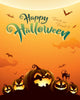 Spooky halloween night with pumpkins. Poster. Wall Mural
