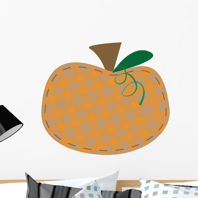Autumn Pumpkin Wall Decal shown on a wall
