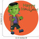 Cute Halloween character Frankenstein flat design vector Illustration. Text Happy Halloween. Wall Decal