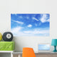 Blue sky background with tiny clouds Wall Mural