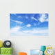 Blue sky background with tiny clouds Wall Mural