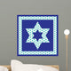 patterned Jewish star Wall Mural