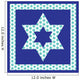 patterned Jewish star Wall Mural
