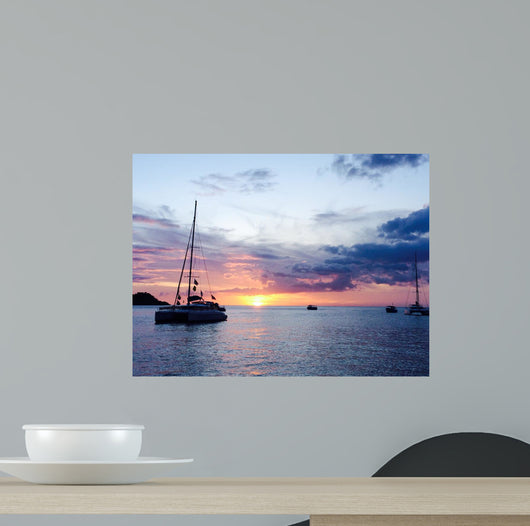 coucher de soleil dans les Grenadines Wall Mural