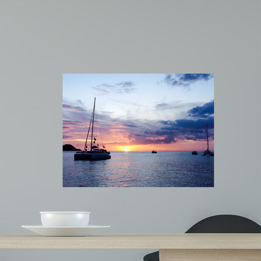 coucher de soleil dans les Grenadines Wall Mural