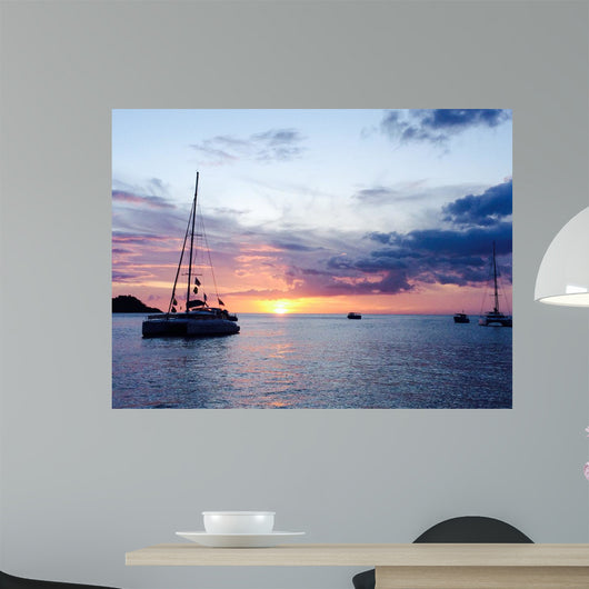 coucher de soleil dans les Grenadines Wall Mural