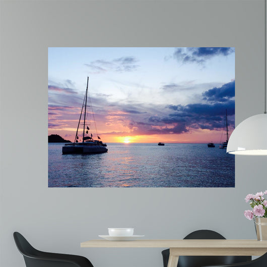 coucher de soleil dans les Grenadines Wall Mural