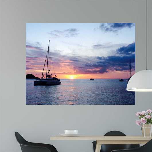 coucher de soleil dans les Grenadines Wall Mural