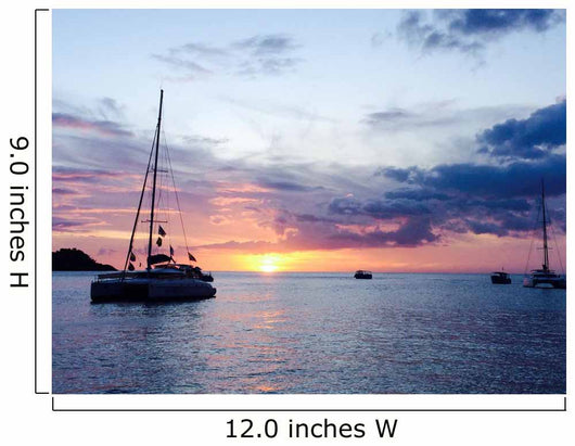 coucher de soleil dans les Grenadines Wall Mural
