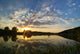 Sonnenuntergang am See, im Naturschutzgebiet Wall Mural