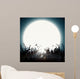 Halloween illustration - gloomy forest Wall Mural
