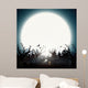 Halloween illustration - gloomy forest Wall Mural