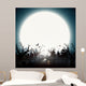 Halloween illustration - gloomy forest Wall Mural