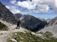 Bergwanderer im alpinen Hochgebirge Wall Mural