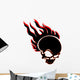 illustration of burning skull Wall Decal