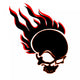 illustration of burning skull Wall Decal